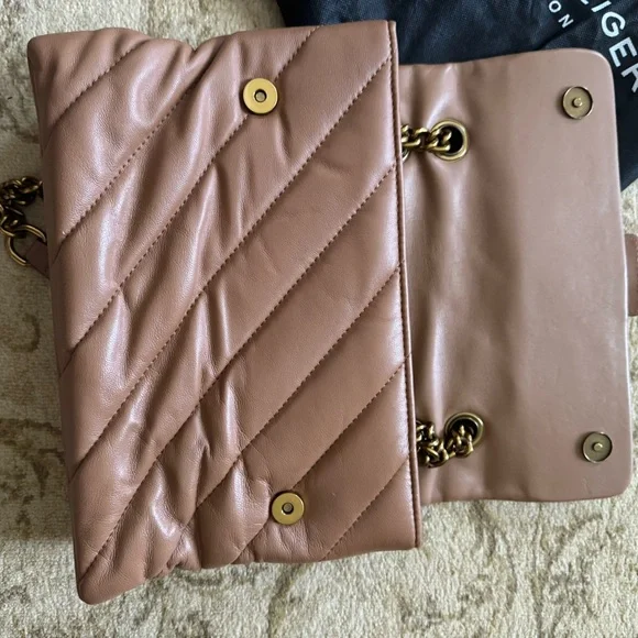 Kurt Geiger SoHo Tan Quilted Shoulder Bag - Picture 5 of 7